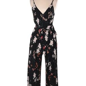 Floral Black Jumpsuit